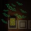 Nuevas [SK-N-Y001] Pegatinas de pared de murciélagos de plástico tridimensionales luminosos de Halloween para sala de estar, TV, mural decorativo