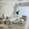 Sofá Nube para Apartamentos Pequeños, Sofá de Tela Color Crema, Estilo Minimalista Moderno Italiano, de Tres Plazas, Fila Recta, Estilo Relajado