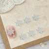 Adornos para uñas de copo de nieve navideño transfronterizos, otoño e invierno, simulación, pequeños copos de nieve tridimensionales, parche de resina, accesorios para uñas DIY