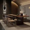 Mesa de Té y Silla de Madera Maciza de Nogal Negro Estilo Chino Nuevo Zen Mesa de Té Kung Fu Mesa de Té para Oficina