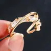 Anillo Abierto de Circonita Sintética Exquisita de Gama Alta Venta Caliente Diseño de Nicho Anillo para el Dedo Índice Anillo Versátil