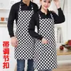 Delantales de Chef al por mayor transfronterizos en stock, estilo de colgar en el cuello medio, delantales de trabajo para camarero de hotel, cafetería, restaurante occidental, personalizables