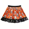 Exportación Transfronteriza de Ropa para Fiestas de Halloween Infantil para Niñas, Vestido de Princesa con Estampado Combinación de Colores Negro y Naranja de Halloween 22
