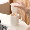 Taza de Té de Porcelana Blanca Jade Grasa de Carnero del Fabricante con Tapa Cerámica Separación Agua Té Taza de Oficina Mug para el Hogar Taza de Té