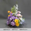 Nova Série Roxa Suporte de Chão para Casamento Caminho de Mesa Decoração com Flores Arranjo Jardim de Monet Fundo para Celebração de Noivado Arranjo Floral