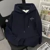 Sudadera con capucha de terciopelo de marca trendy americana para niños y niñas en otoño e invierno, nueva, engrosada, versátil, holgada, chaqueta sudadera para estudiantes