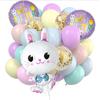 Globo de Látex de Pascua Occidental Transfronterizo Conejo Suministros de Decoración para Fiesta Dibujos Animados Película de Aluminio Ambiente Diseño de Escena Bola