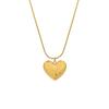 Collar con colgante de corazón de melocotón estilo francés Marka, cadena de clavícula, acero de titanio, oro de 18 quilates, joyería Ins Style