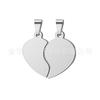 Suministro transfronterizo colgante de corazón de acero inoxidable DIY acero titanio pareja etiqueta de corazón collar amor llavero