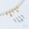 Colgante de Tulipán con Incrustaciones de Circonita sobre Cobre Chapado en Oro de 14K, Separador en Forma de 9, Accesorios para Pulseras y Collares Hechos a Mano para DIY
