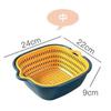 Colador de Fregadero de Cocina para Uso Doméstico, Cesta de Plástico para Verduras, Fregadero Doble Capa para Lavado de Frutas