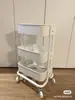 Tubo Espesado Diámetro 22mm Carrito Cocina Frutas y Verduras Estante de Almacenamiento Sala de Estar Estante de Almacenamiento de Snacks Dormitorio
