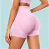 Pantalones Cortos de Yoga Ajustados sin Costuras de Cintura Alta Europeos y Americanos Levantamiento de Glúteos Melocotón Pantalones de Fitness para Correr Pantalones Deportivos de Alta Elasticidad 2025