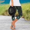 Pantalones de Yoga Ajustados Elásticos con Estampado de Flores de Posicionamiento, Nuevo Estilo Transfronterizo Europeo y Americano para Mujer, Casual para el Hogar, En Stock