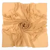 Nuevo pañuelo cuadrado de gasa de seda color sólido perlado 90*90cm cuadrado chal para la cabeza venta al por mayor