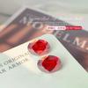 Adornos de diamantes para uñas de angora roja, para otoño e invierno, con dijes plateados, grandes, rojos, de alta calidad, con base ovalada y puntiaguda, con forma especial para decorar uñas.