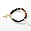 Joyería de Moda Europea y Americana, Simple y Elegante, Pulsera Versátil de Acero Inoxidable con Cuentas y Cadena, Pulsera de Moda Apilable DIY