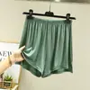 Novos shorts de modal de cintura alta para o verão para mulheres, calças casuais soltas, pijamas finos, calças saia, roupas de casa, tamanhos grandes