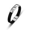 Pulseras de Acero Inoxidable para Hombre de Venta Caliente Transfronteriza, Pulseras de Silicona Personalizadas de Moda, Pulseras que No se Desvanecen, Venta al por Mayor de Joyería
