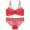 Lingerie Sexy Ultrafina Europeia e Americana para Mulheres com Seios Grandes, Seios Pequenos, Sutiã Confortável Transparente, Conjunto de Lingerie Feminina