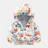 Ropa de Carga para Niños Abrigo para Niño Primavera Nuevo Ropa para Niños Bebé Dibujos Animados Dinosaurio Cierre Camisa Chaqueta Cortavientos