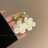 Estilo Bosque Pequeños Frescos Aretes de Tela Chifón Flor Aretes de Girasol Moda Dulce Elegante Femenino Elegante Exquisitos