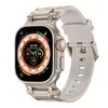 Pulseira de Silicone Premium com Conector de Aço Inoxidável, Compatível com IWatch 11 10 9 8 7 6 5 4 3 2 1 SE Ultra 1 e Ultra 2, Ultra 3 44mm, 45mm, 46mm, 49mm