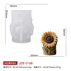 DIY Qimeng Canasta de Flores Lazo Ramo Vela Perfumada Interior Adornos Decorativos Hechos a Mano Fabricación Molde de Silicona