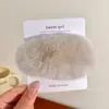 Estilo Novo de Verão 2025 Presilha para Cabelo Bico de Pato de Pelo de Coelho Rex Presilha para Cabelo de Cachorro Manga Celebridade da Internet Acessório de Cabelo de Pelúcia Fofo de Caroço de Manga