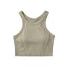 Bolsa Pequena Branca Feminina Roupa Externa Verão Costas Bonitas Sutiã Peça Única Roupa Íntima Esportiva Alças Cortadas nos Ombros Bojo Top