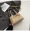 Bolso de axila con lazo 2026 para mujer, Bolso de mano moderno casual de gran capacidad, Bolso de paja único con bloques de color de un solo hombro