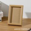 Moldura de Foto Mini Estéreo de Madeira Oca Moderna Simples Moldura de Foto com Moldura de Pastel a Óleo Moldura de Foto Moldurada DIY Mesa Fábrica Atacado