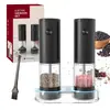 Moedor elétrico de pimenta para pimenta do reino, pimenta de Sichuan e sal marinho com moagem ajustável, garrafa automática para temperos domésticos, em estoque, transfronteiriço