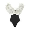 2023 Nuevo Europeo y Americano Amazon AliExpress Flor Tridimensional Traje de Baño Entero para Mujer Traje de Vacaciones de Playa Falda Traje de Baño
