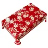 Mantel de Año Nuevo Impermeable Accesible Lujo Gama Alta Rojo Festivo Atmósfera Festiva Mantel Decorativo Mesa de Café Salvamanteles