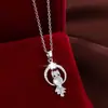 TikTok Coreano con Colgante de Corona de Hada Cadena para Clavícula Moda Infantil Creativa Cadena de Clavícula Venta Directa de Fábrica Campamento