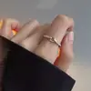 Anillo Sencillo Redondo de Diamante Geométrico para Mujer, Versátil, Gama Alta, Nicho, Diseño de Lujo Accesible, Anillo Abierto de Celebridad de Internet a la Moda