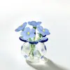 Zibo Vidro Nicho Moda Buquê de Pássaro Arranjo de Flores Enfeites de Vidro Buquê de Flores Eternas Presente Decoração de Mesa