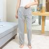 Calça de pijama de algodão de malha dupla face bolso duplo faixa de borracha cintura calça única calças ar condicionado quatro estações vestível m-xxl