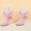 Meias Infantis Femininas de Verão Finas Coloridas com Pompons e Renda Meias de Dança Estilo Princesa Bebê Meias de Algodão Atacado