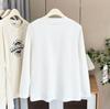 Invierno Talla Grande Mujer Casual Corte Estéreo Estampado Terciopelo Alemán Manga Larga Ropa Interior 100kg Gordo mm Camiseta Básica Camiseta 5746