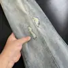 Jeans vintage americanos premium lavados y desgastados para hombre, pantalones rectos holgados de pierna ancha, pantalones largos desgastados para hombre, al por mayor