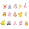 Accesorios DIY de Resina Animalitos Lindos de Dibujos Animados Pegamento de Crema Parche para Funda de Teléfono Móvil Accesorios para el Cabello de Niños Decoración de Imán para Refrigerador