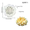 Molde de silicona para gelatina de flores, loto 3D, molde para postre, pudín, mousse de peonía, silicona de grado alimenticio
