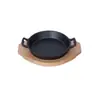 Chapa de Ferro Chapa Doméstica Estilo Coreano Espessada Redonda Bife Frito Churrasco Cozinha Japonesa Ferro Fundido Fogão de Indução Comercial Binaural