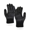 Guantes de Pantalla Táctil Cálidos para Otoño e Invierno de Cinco Dedos Tejidos con Forro de Felpa Engrosados para Montañismo al Aire Libre, Guantes de Lana a Prueba de Frío y Cálidos para Ciclismo