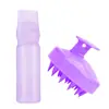 Botella de Limpieza en Seco Popular Transfronteriza para Peluquería y Tinte de Cabello con Escala Cepillo Masajeador para Champú Botella de Champú