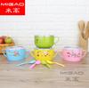 Taza de fideos instantáneos de acero inoxidable taza de fideos instantáneos de dibujos animados tazón de fideos instantáneos tazón grande para niños con una oreja tazón para niños con doble oreja taza de comida rápida de dibujos animados
