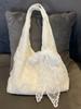 Bolso de Lona Bordado con Encaje Estilo Fresco para Mujer 2025 Nuevo Llegada Gran Capacidad Bolso de Hombro tipo Tote de Gasa Bolso de Axila para Viajes