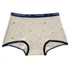 Cueca Boxer Feminina 100% Algodão Sem Costura 10A Antibacteriana Gancho Estendido Cintura Média Algodão Integral Tipo Urso Britânico a Roupa Íntima